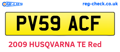 PV59ACF are the vehicle registration plates.