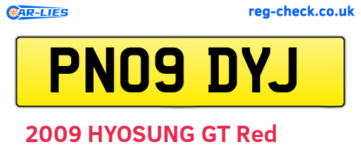 PN09DYJ are the vehicle registration plates.