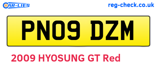 PN09DZM are the vehicle registration plates.