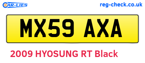 MX59AXA are the vehicle registration plates.
