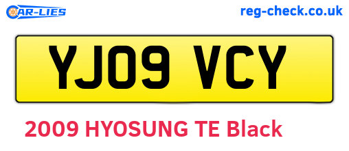 YJ09VCY are the vehicle registration plates.