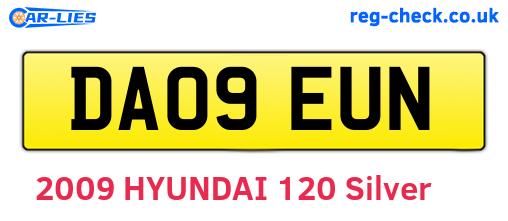 DA09EUN are the vehicle registration plates.