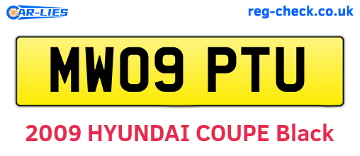 MW09PTU are the vehicle registration plates.