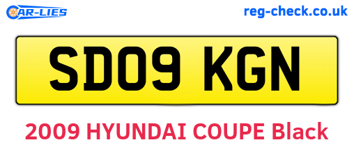 SD09KGN are the vehicle registration plates.