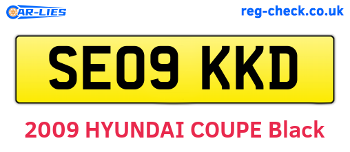SE09KKD are the vehicle registration plates.