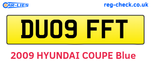 DU09FFT are the vehicle registration plates.