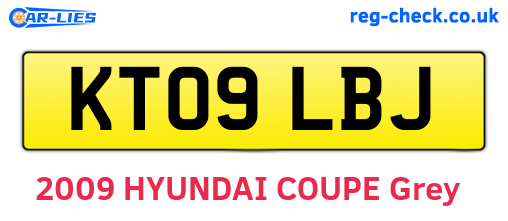 KT09LBJ are the vehicle registration plates.