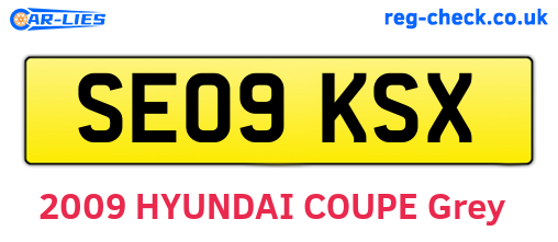 SE09KSX are the vehicle registration plates.