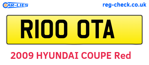 R100OTA are the vehicle registration plates.