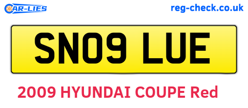 SN09LUE are the vehicle registration plates.
