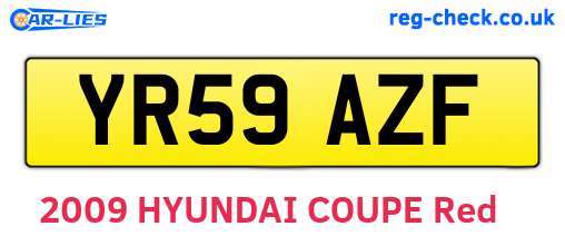 YR59AZF are the vehicle registration plates.