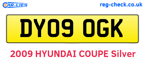 DY09OGK are the vehicle registration plates.
