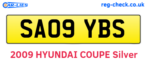 SA09YBS are the vehicle registration plates.