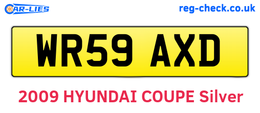WR59AXD are the vehicle registration plates.