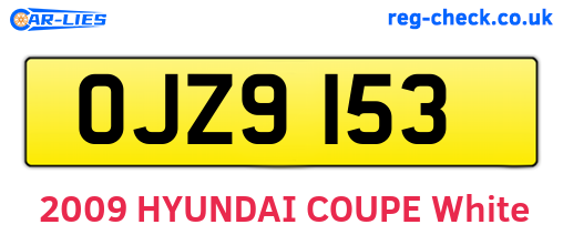 OJZ9153 are the vehicle registration plates.