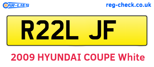 R22LJF are the vehicle registration plates.