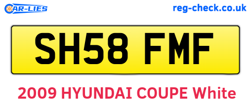 SH58FMF are the vehicle registration plates.