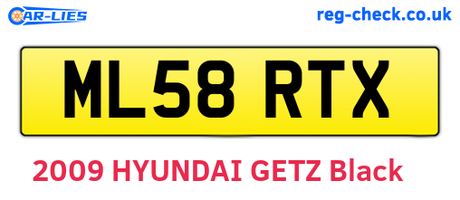 ML58RTX are the vehicle registration plates.