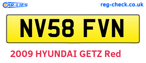 NV58FVN are the vehicle registration plates.