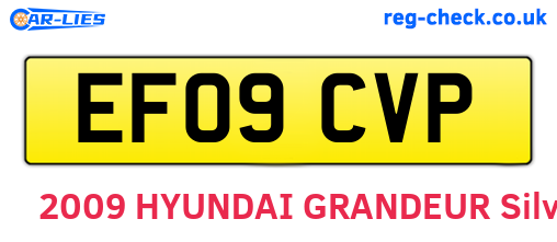 EF09CVP are the vehicle registration plates.