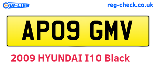 AP09GMV are the vehicle registration plates.