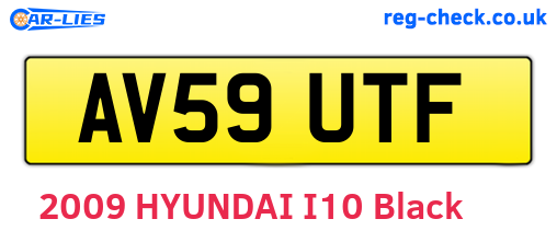 AV59UTF are the vehicle registration plates.