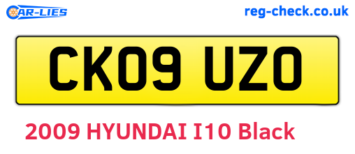 CK09UZO are the vehicle registration plates.