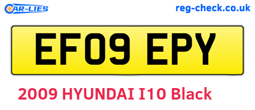 EF09EPY are the vehicle registration plates.