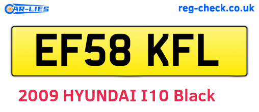 EF58KFL are the vehicle registration plates.