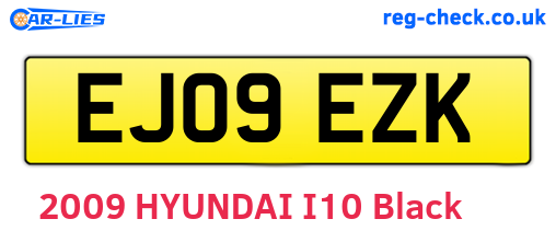 EJ09EZK are the vehicle registration plates.