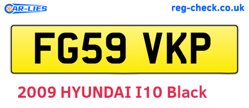 FG59VKP are the vehicle registration plates.