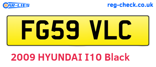 FG59VLC are the vehicle registration plates.