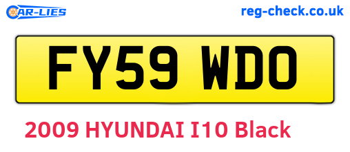 FY59WDO are the vehicle registration plates.