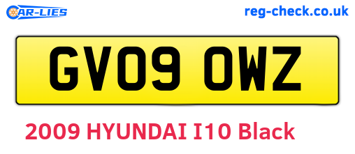 GV09OWZ are the vehicle registration plates.