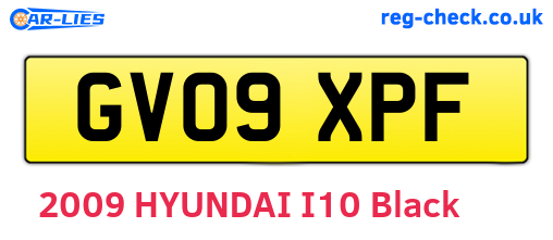 GV09XPF are the vehicle registration plates.