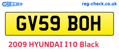 GV59BOH are the vehicle registration plates.