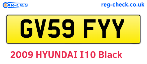 GV59FYY are the vehicle registration plates.