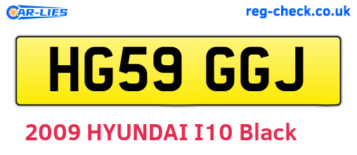 HG59GGJ are the vehicle registration plates.