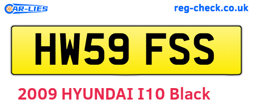 HW59FSS are the vehicle registration plates.