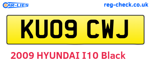 KU09CWJ are the vehicle registration plates.