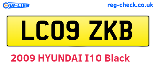 LC09ZKB are the vehicle registration plates.