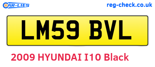 LM59BVL are the vehicle registration plates.
