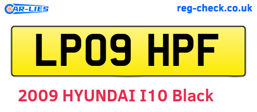 LP09HPF are the vehicle registration plates.