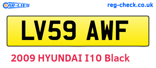 LV59AWF are the vehicle registration plates.