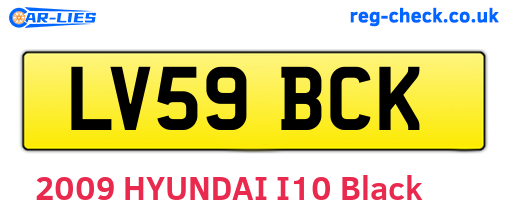 LV59BCK are the vehicle registration plates.