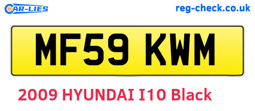 MF59KWM are the vehicle registration plates.