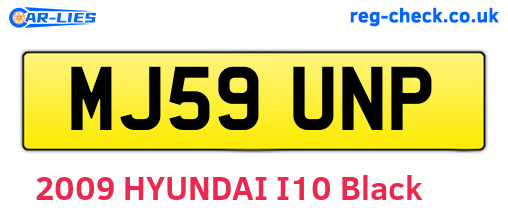MJ59UNP are the vehicle registration plates.
