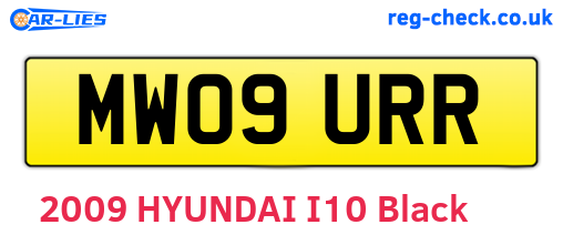 MW09URR are the vehicle registration plates.
