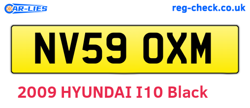 NV59OXM are the vehicle registration plates.