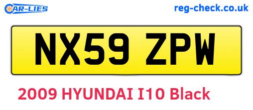 NX59ZPW are the vehicle registration plates.